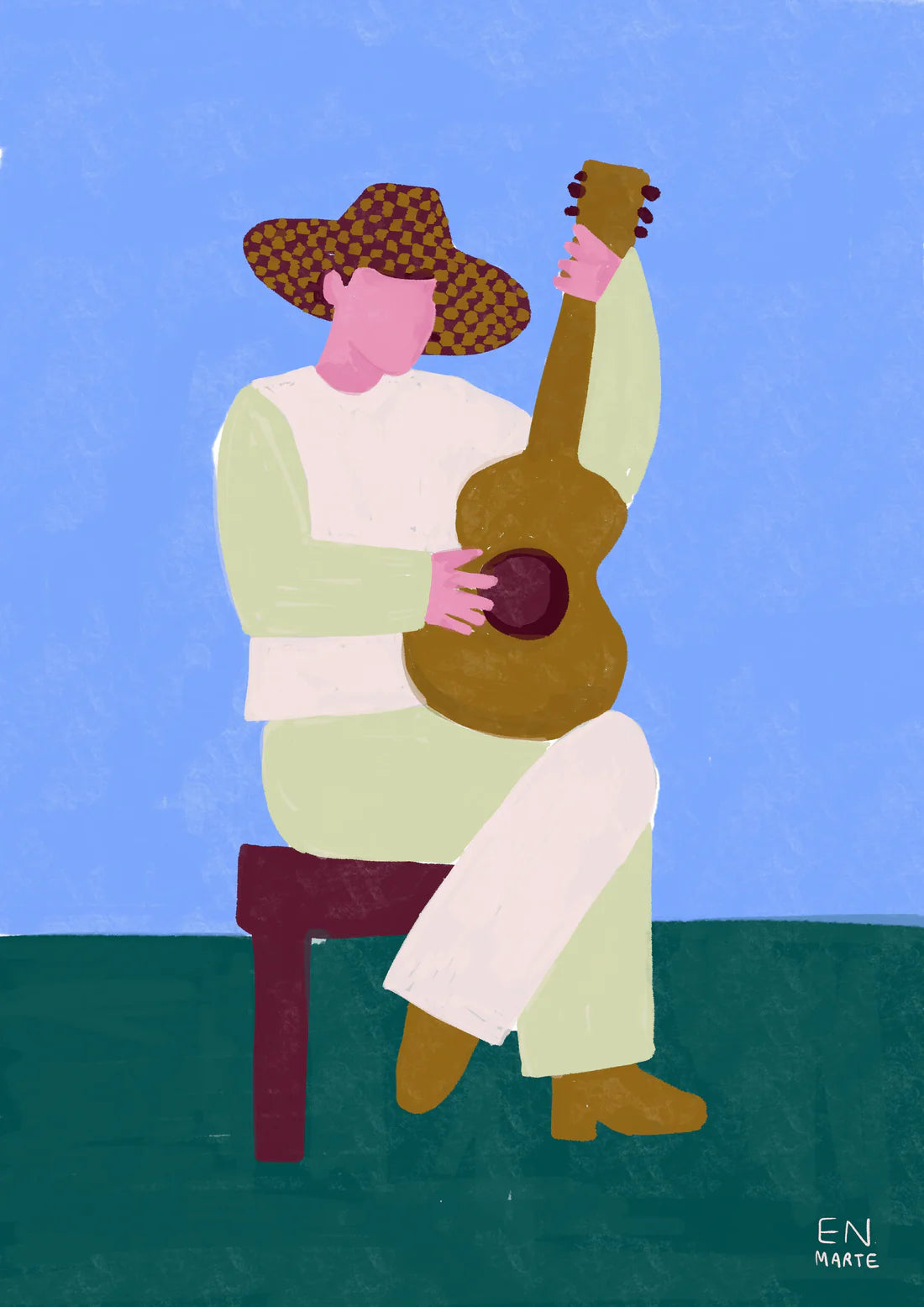 Impressió d'art Una noia al Park Güell