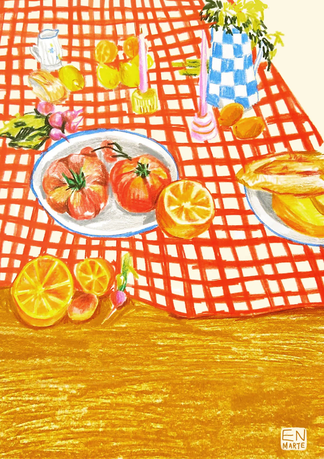 Impressió d'art Una noia al Park Güell