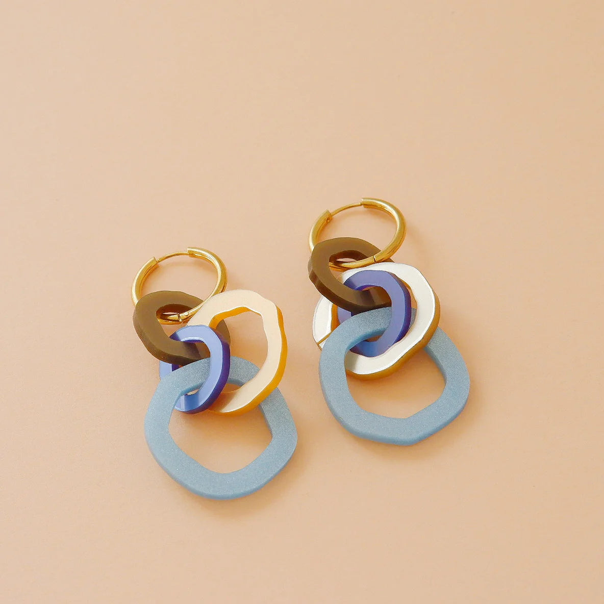 pendientes galaxia azul