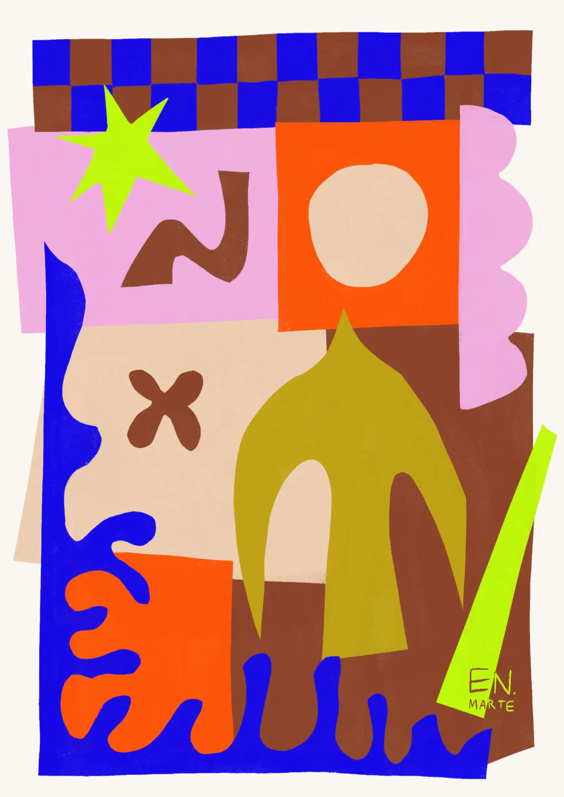 Impressió d'art Una noia al Park Güell