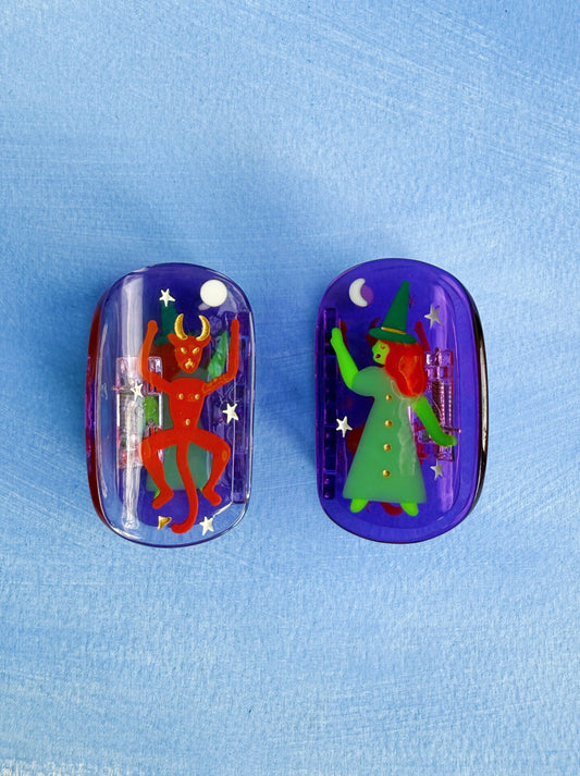 pinza de pelo Witch and devil