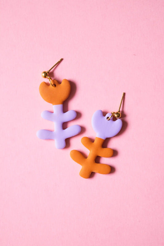 Pendientes amapola mini marron – JULIAHACECOSAS | Tienda de diseño Barcelona