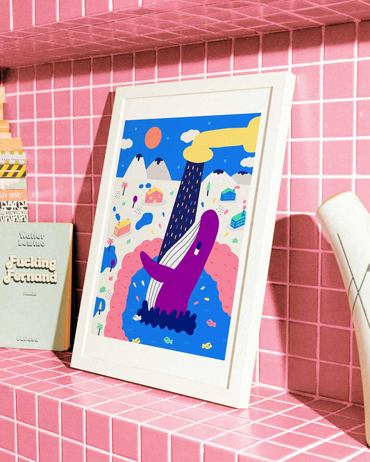 Impressió d'art Una noia al Park Güell