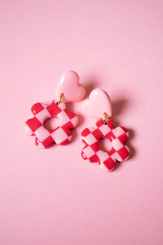 Pendientes Flor Candy rojo – JULIAHACECOSAS | Tienda de diseño Barcelona