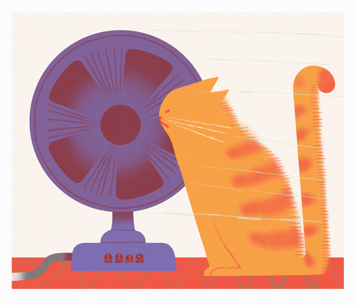 Laoliwa - Gato ventilador - 30x30 cm