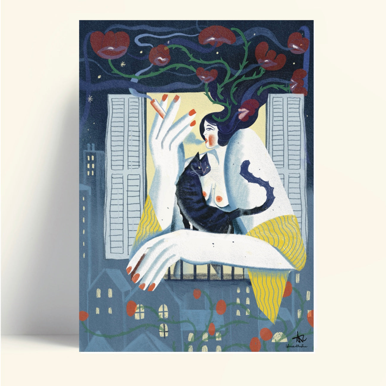 night and day illustration
