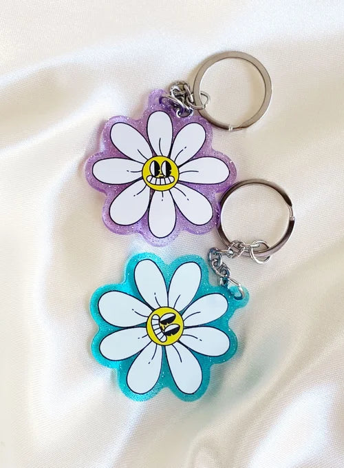 Llavero margarita – Ilustración original de Laura Ortiz | Leopardo Leopardi Barcelona