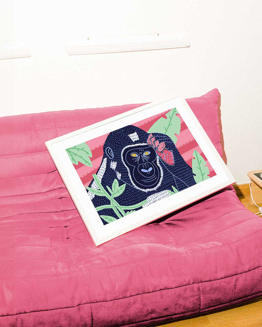 Impressió d'art Una noia al Park Güell