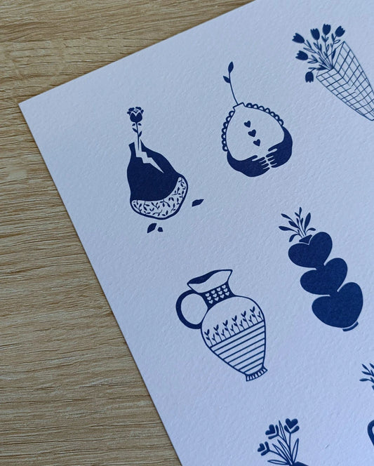 ilustración floreros a5