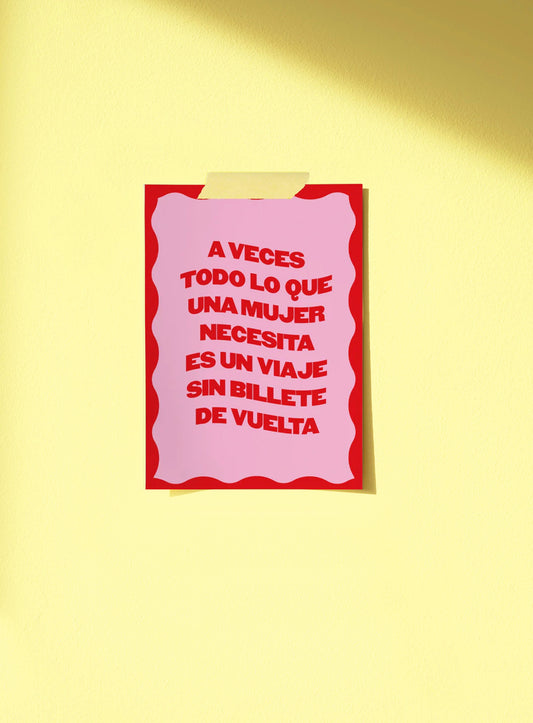 Sin billete de vuelta – Ilustración original de Laura Ortiz | Leopardo Leopardi Barcelona