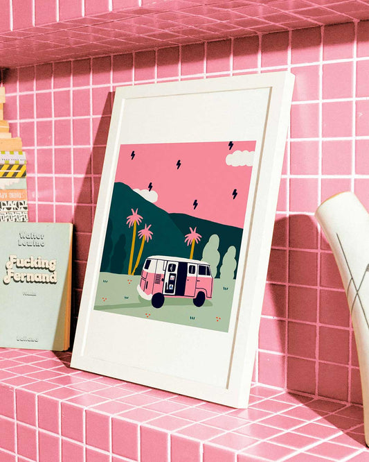 Impressió d'art Una noia al Park Güell