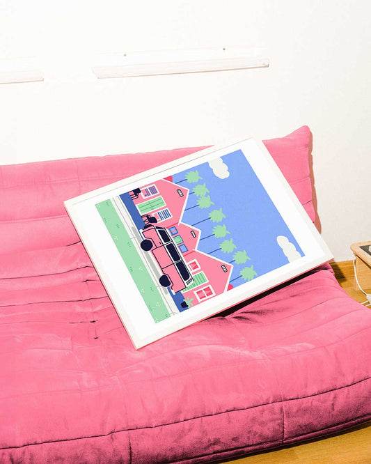 Impressió d'art Una noia al Park Güell