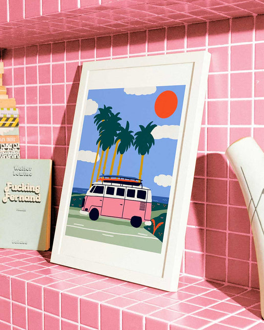 Impressió d'art Una noia al Park Güell