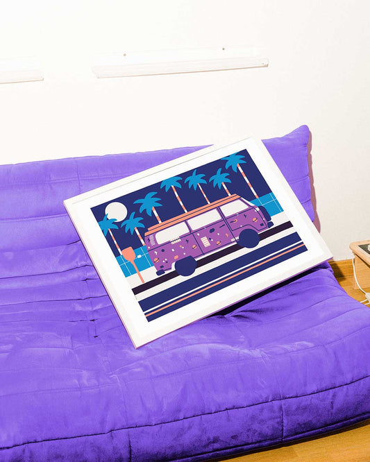 Impressió d'art Una noia al Park Güell