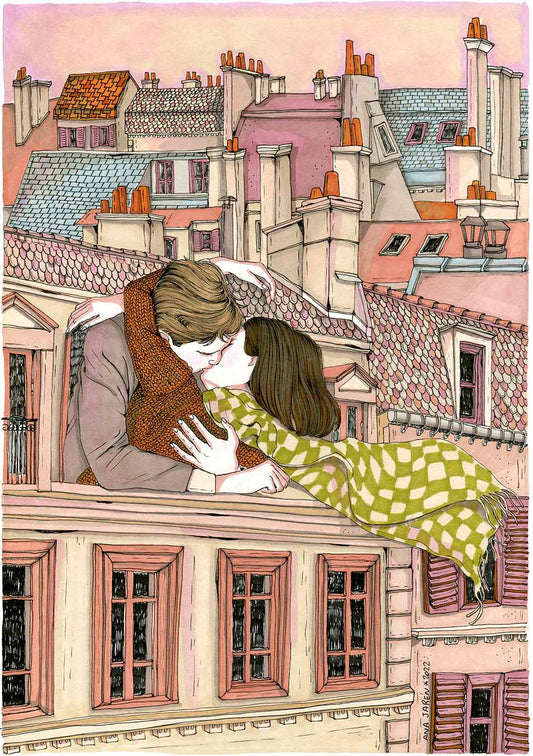 ilustración besame en cualquier momento