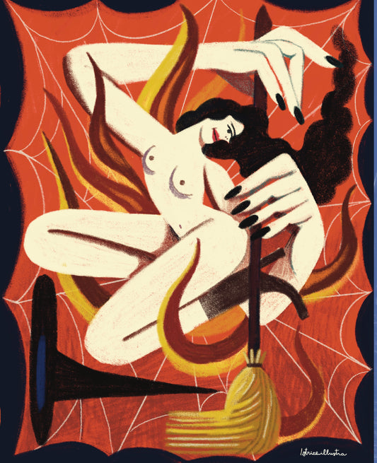 Bruja – ilustración original de Istriceillustra | Leopardo Leopardi Barcelona