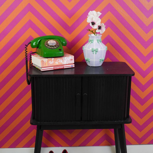 jarron de flores lila