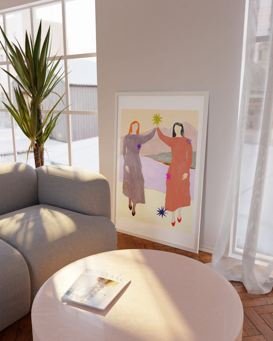 ilustracion women and stars