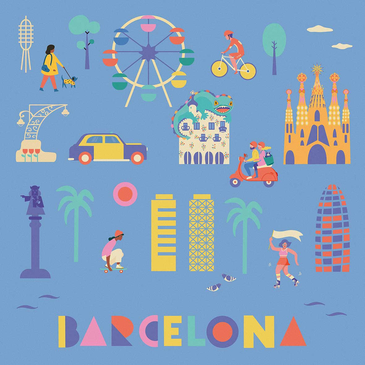ilustracion barcelona kids