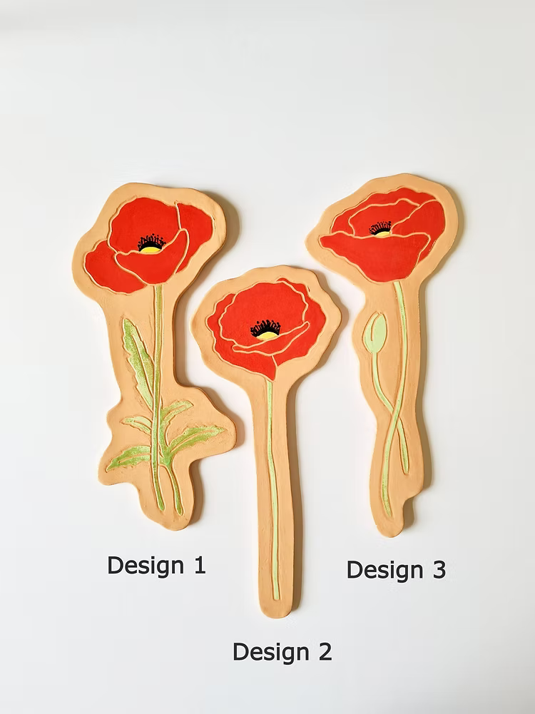 coquelicot  arte mural en cerámica