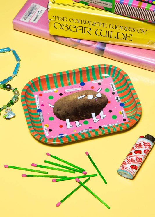 bandeja de metal para patatas