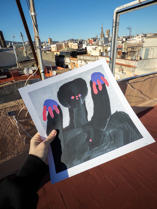 Impressió d'art Una noia al Park Güell