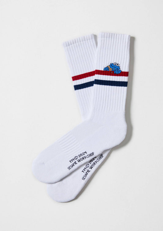 BESOCKS - BeSesameStreet Cookie Monster Street - 100% Organic Cotton