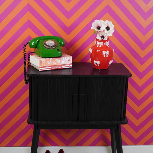 jarron lazos rojo grande