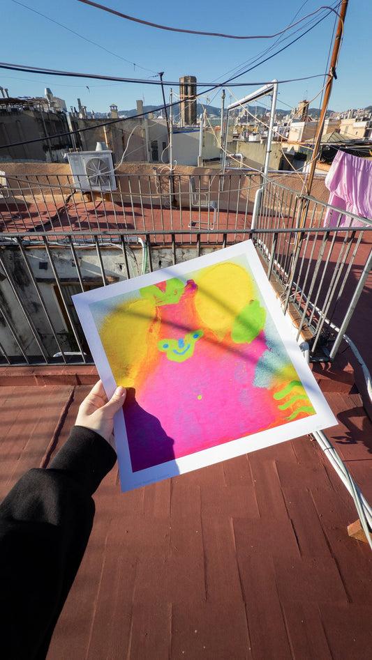 Impressió d'art Una noia al Park Güell