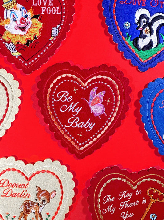 Tarjeta "Be my baby" (parche + tarjeta)