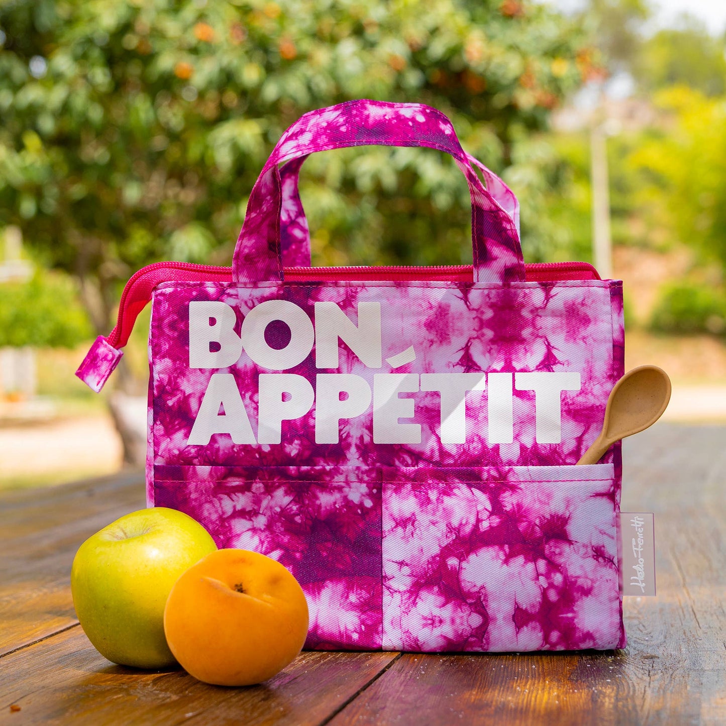 bolsa térmica para almuerzo tie dye rosa