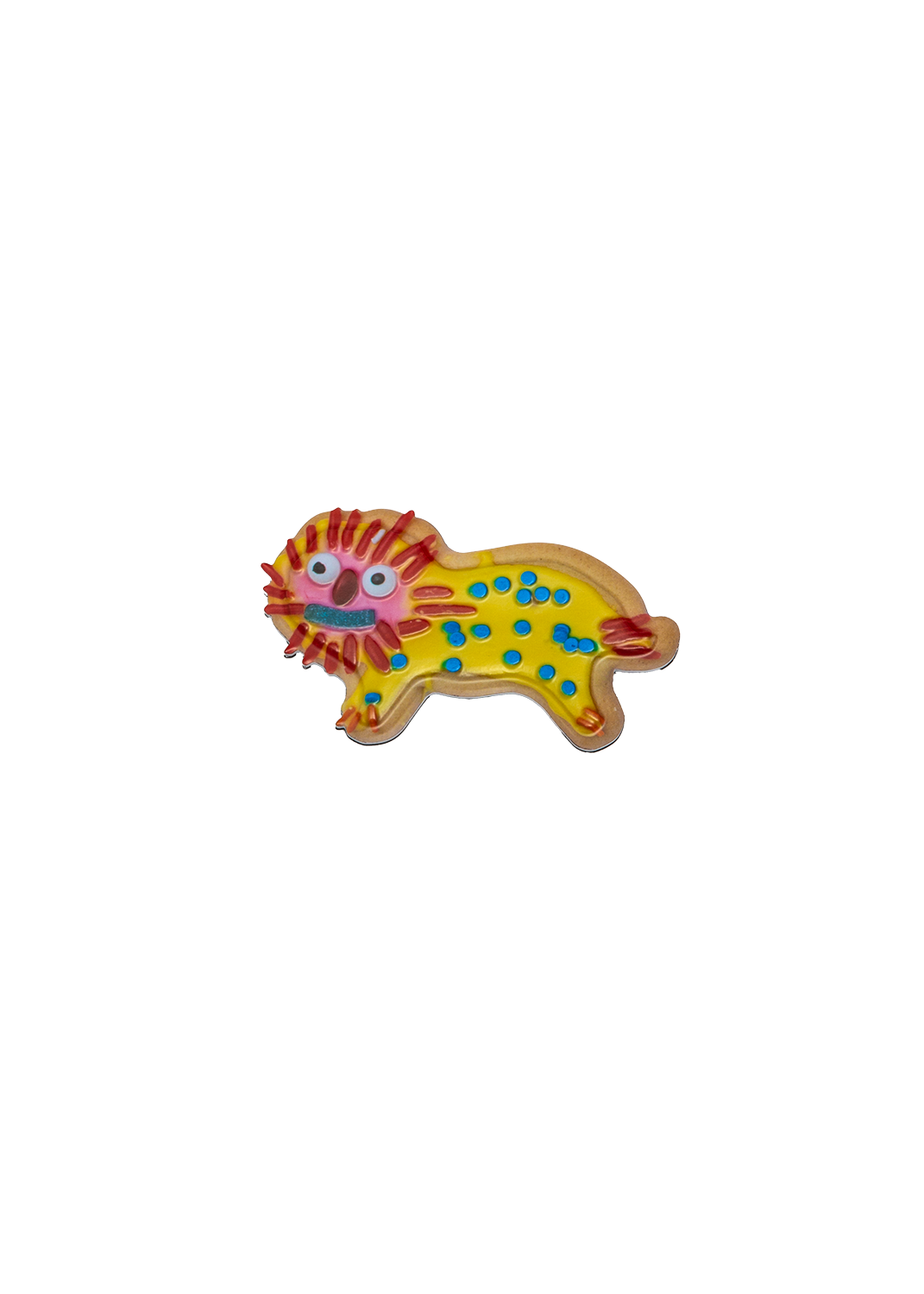 gentle thrills - Imán de galleta de león raro