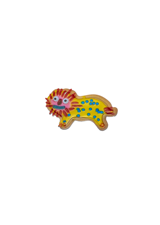 gentle thrills - Imán de galleta de león raro