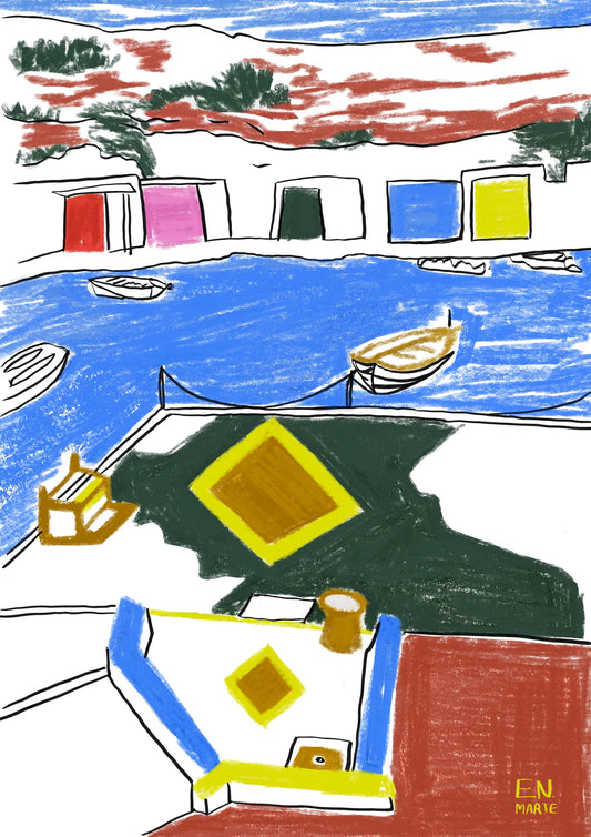 Impressió d'art Una noia al Park Güell