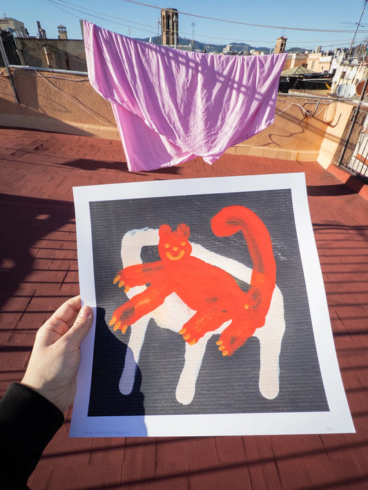 Impressió d'art Una noia al Park Güell