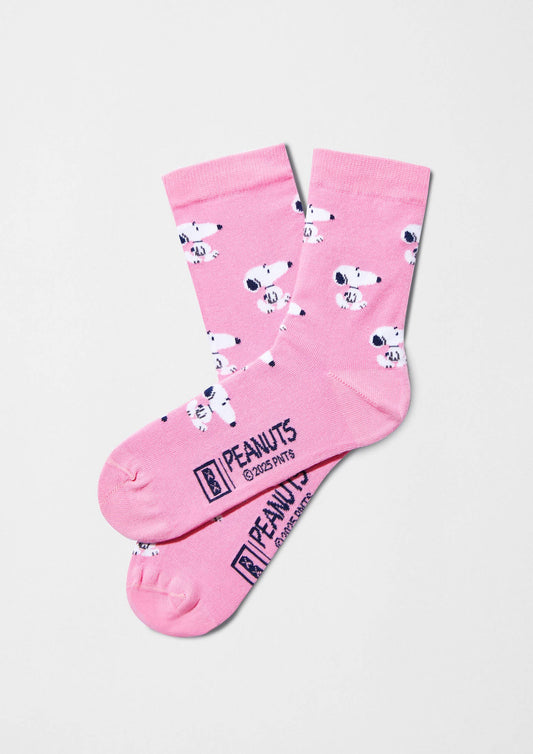 BESOCKS - BeSnoopy Pink - 100% Organic Cotton Socks