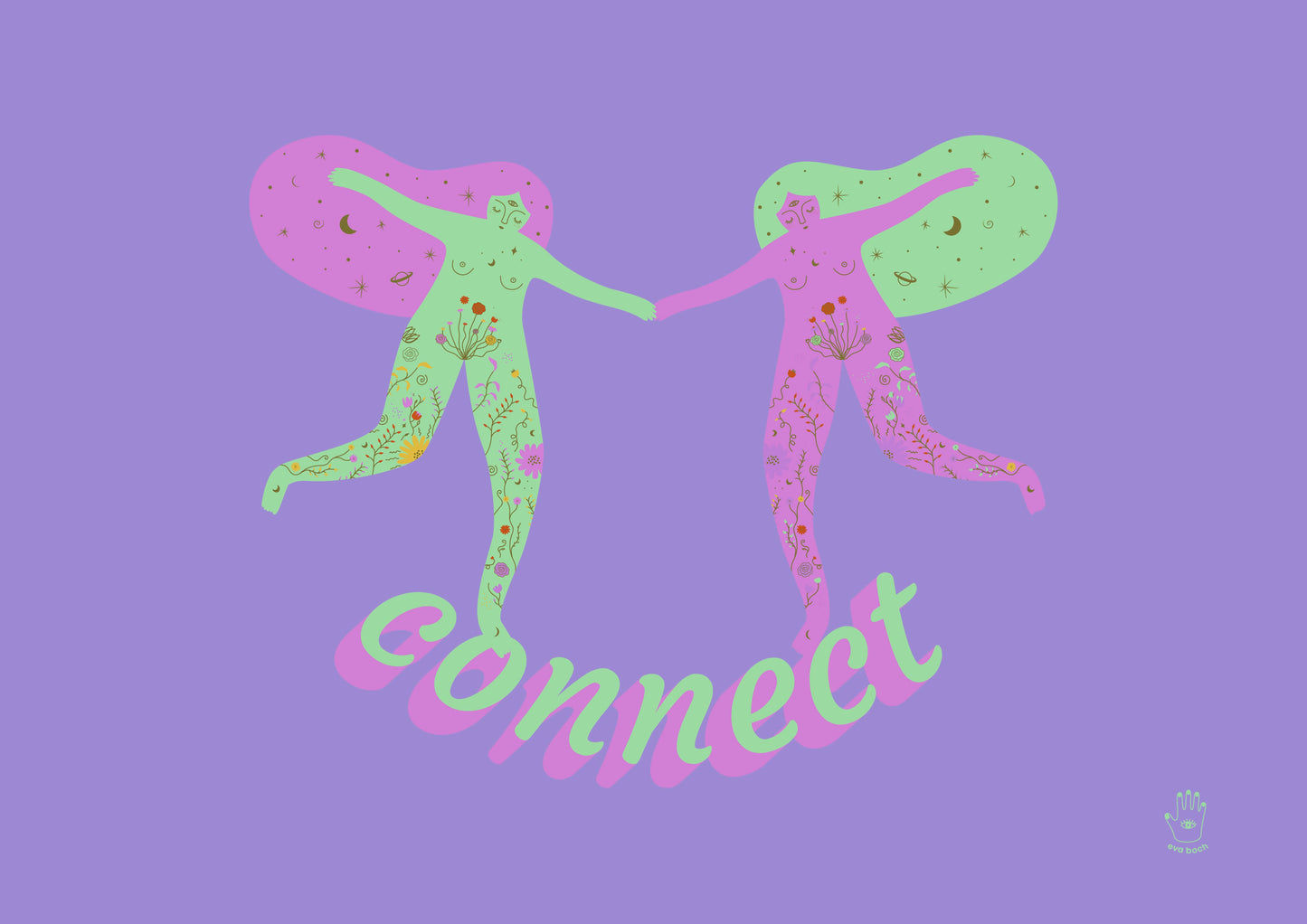 Girls Connection Art Print