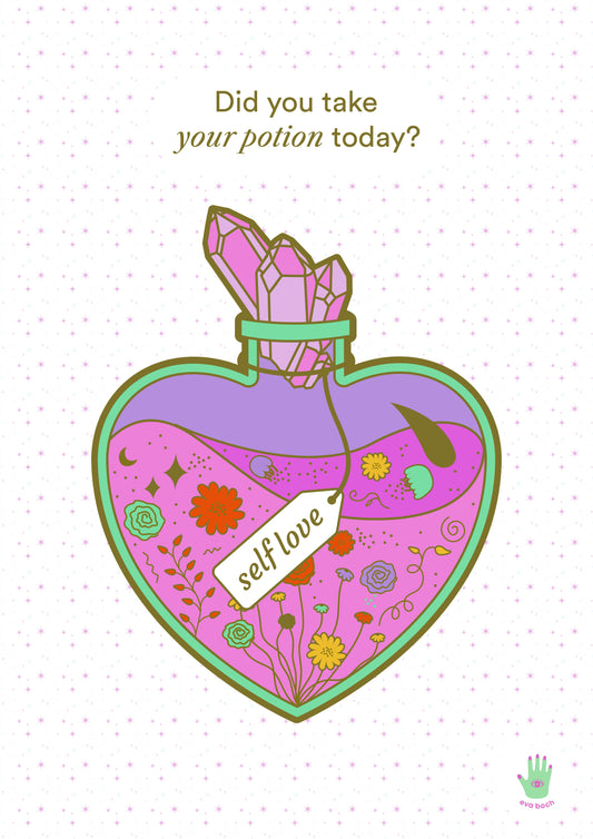 ilustracion myself love potion (blanco)