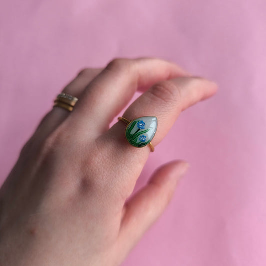 Anillo pintado gota violeta – CCHIO | Tienda de diseño Barcelona