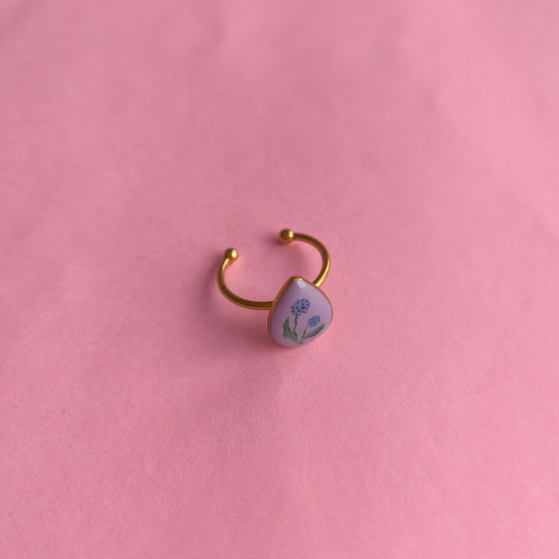 Anillo pintado gota violeta – CCHIO | Tienda de diseño Barcelona