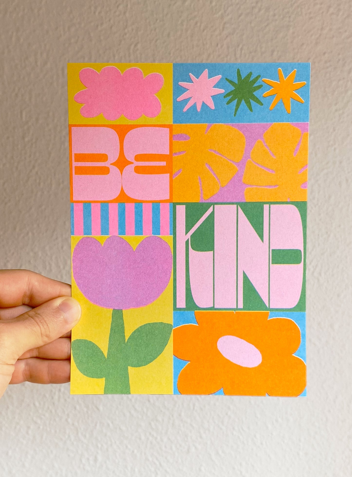 Riso Be Kind – Ilustración original de Laura Ortiz | Leopardo Leopardi Barcelona