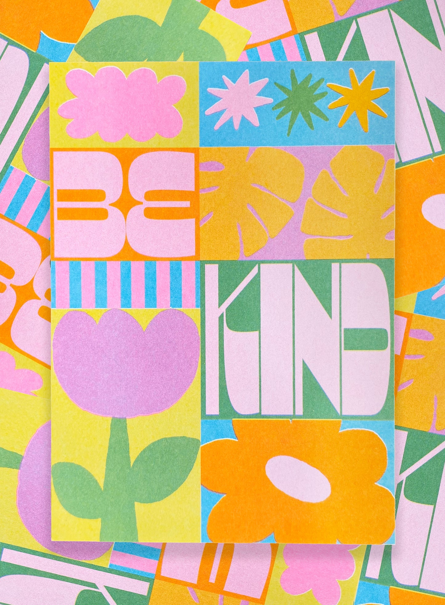 Riso Be Kind – Ilustración original de Laura Ortiz | Leopardo Leopardi Barcelona
