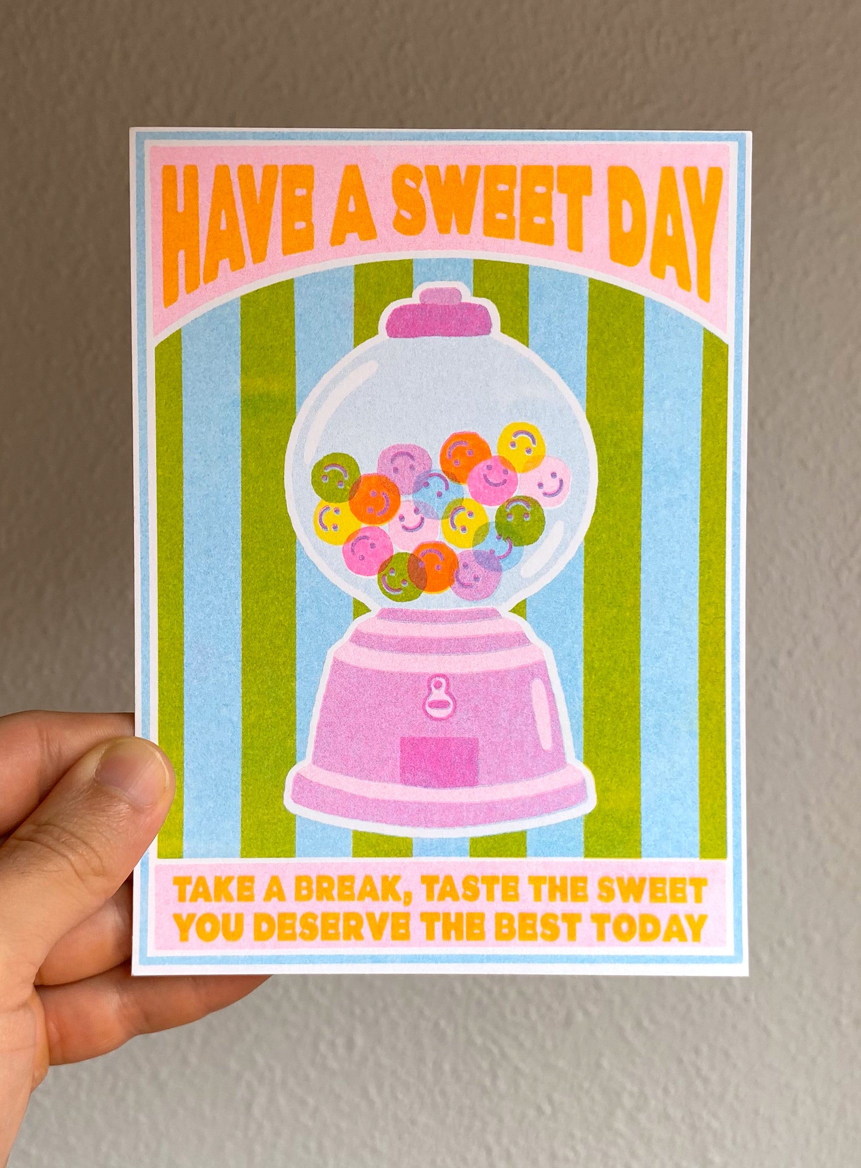 Riso Candy Machine – Ilustración original de Laura Ortiz | Leopardo Leopardi Barcelona