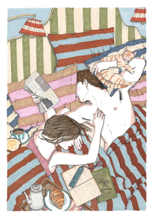 ilustración cama
