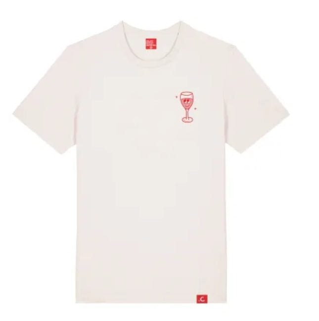 Happy heart organic unisex t-shirt (vintage white)