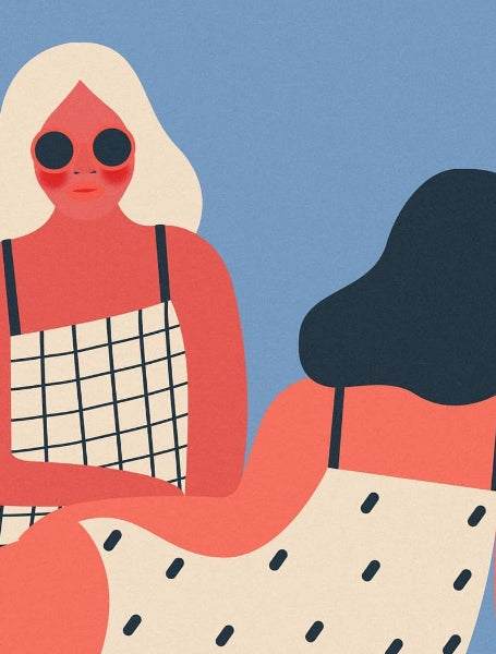 ilustracion beach friends