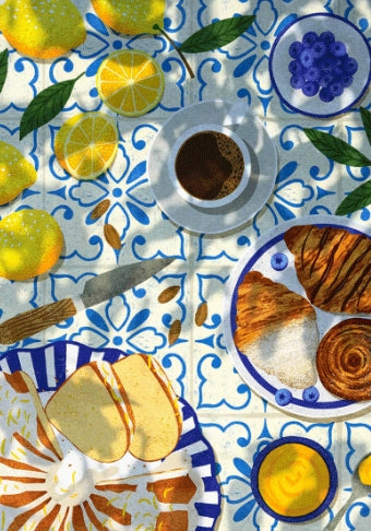 ilustracion italian breakfast