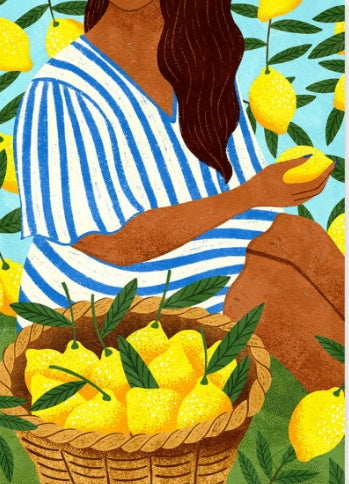 ilustracion girls with lemons