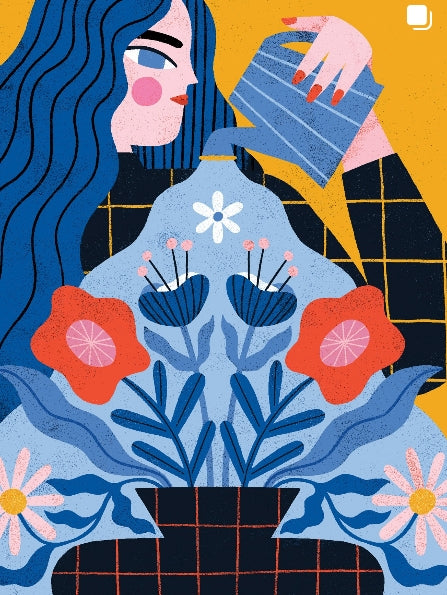 ilustracion regando