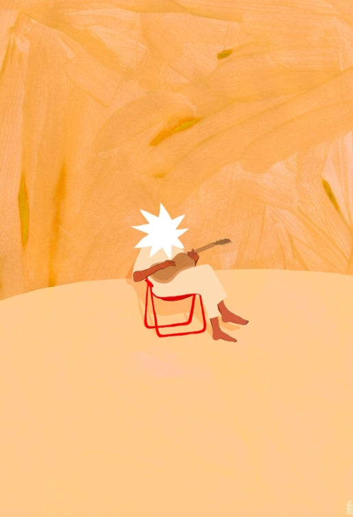 ilustracion guitarrista del sahara